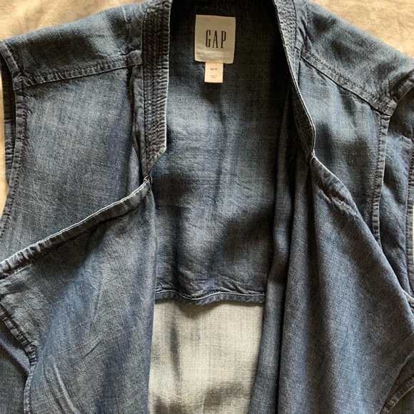 Gap lyocell sleeveless long vest - Picture 8 of 13